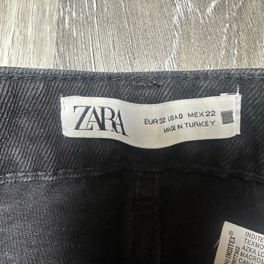 Zara Black High Rise Rhinestone Jeans - Picture 5 of 6